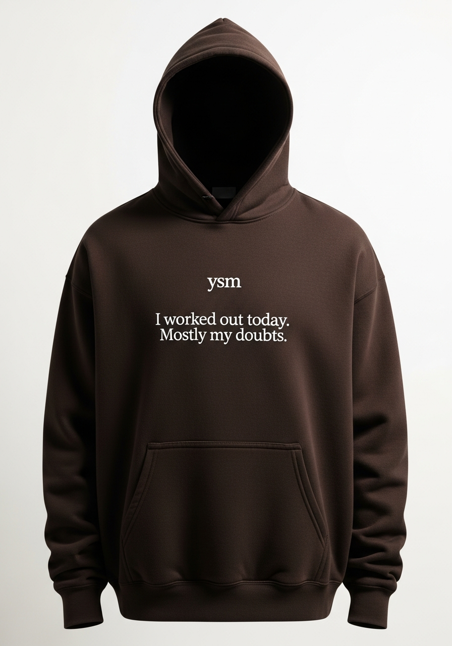 YSM brown hoodie